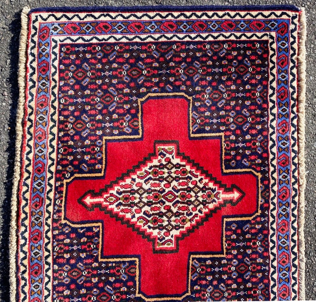 VINTAGE PERSIAN SENEH HAND KNOTTED RUG – 2.0 x 2.8 - 3