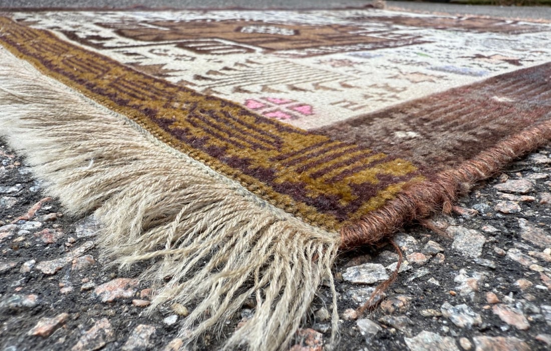 AFGHANI BALOUCH HAND KNOTTED RUG, 2.5 x 3.10 (76cm x 117cm) - 4