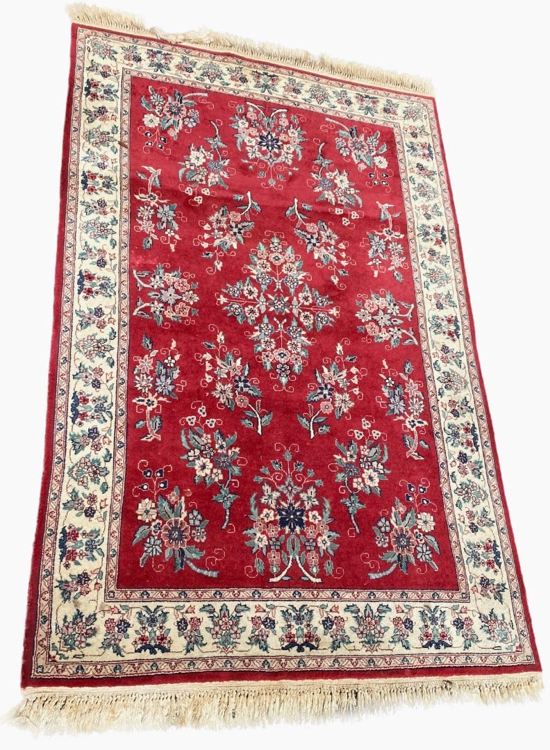 SAROUK HAND KNOTTED RUG – 3.11 x 6.3 (119cm x 191cm) - 3