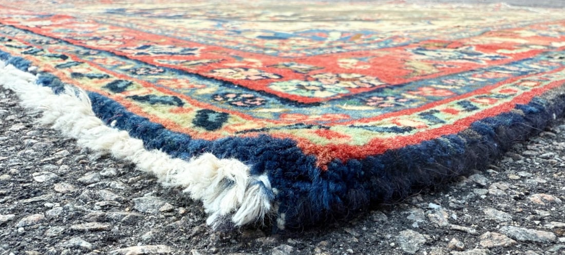 ANTIQUE PERSIAN ISFAHAN HAND KNOTTED RUG, 4.4 x 7.5 (132cm x 226cm) - 5