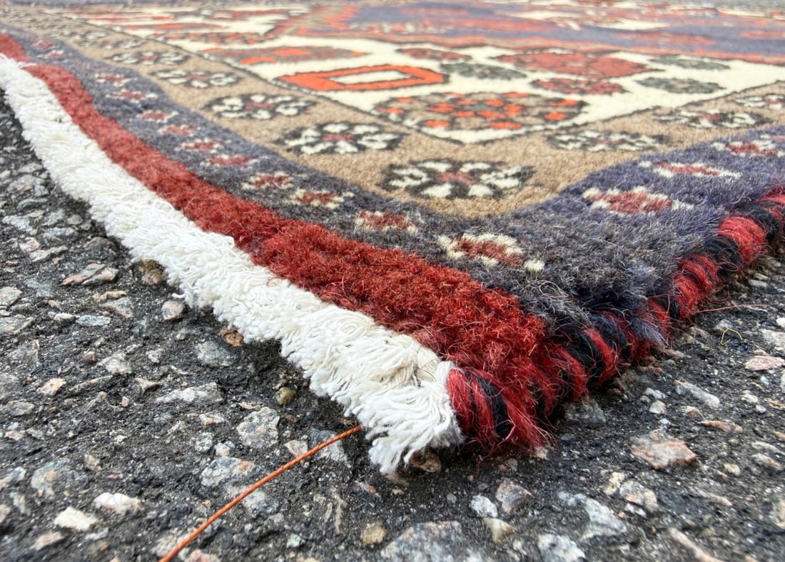 ANTIQUE PERSIAN HAMADAN HAND KNOTTED RUG, 2.7 x 3.9 (79cm x 114cm) - 2