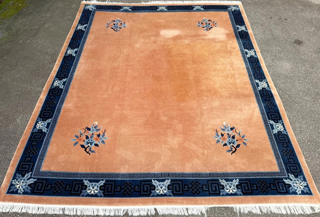MANSION SIZED ART DECO HAND KNOTTED RUG, 12.2 x 15.1 (371cm x 460cm) - 3