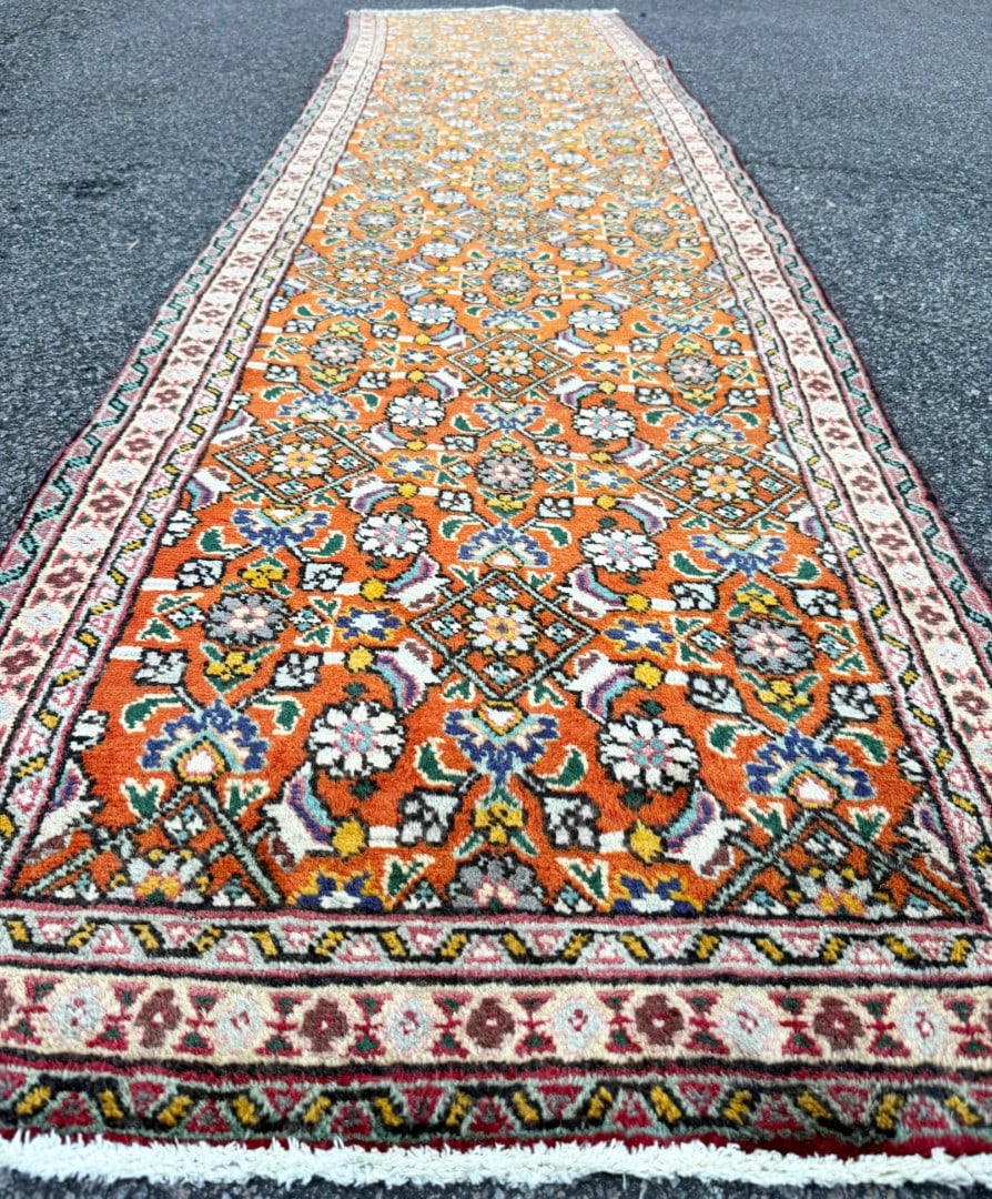 ANTIQUE PERSIAN MALAYER HAND KNOTTED RUNNER, 2.5 x 9.6 (74cm x 259cm) - 4