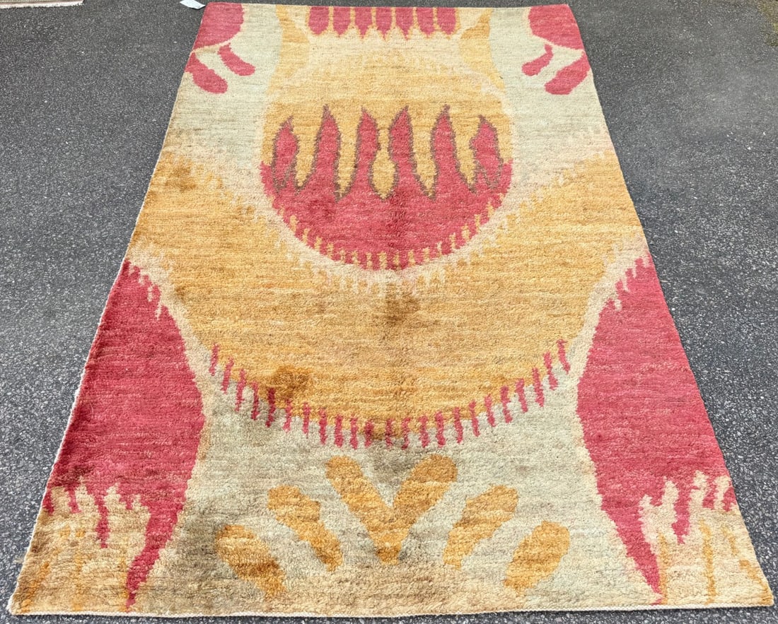 MODERN HAND KNOTTED RUG, NEW, 5.1 x 8.0 (155cm x 244cm) - 2