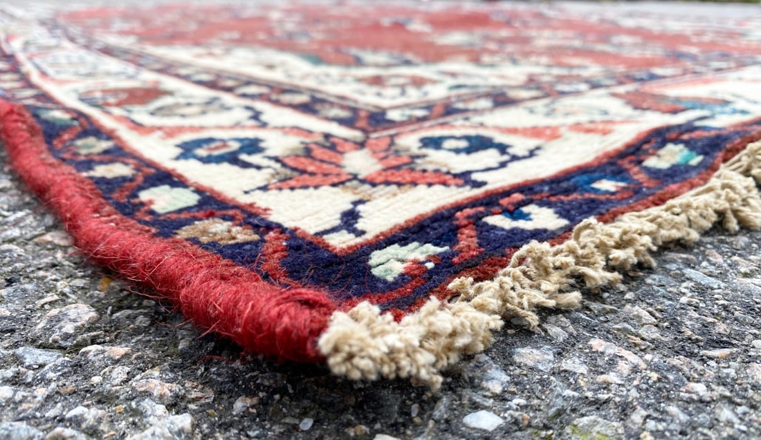 ANTIQUE PERSIAN LILIHAN HAND KNOTTED RUG, 3.6 x 6.8 (107cm x 203cm) - 3