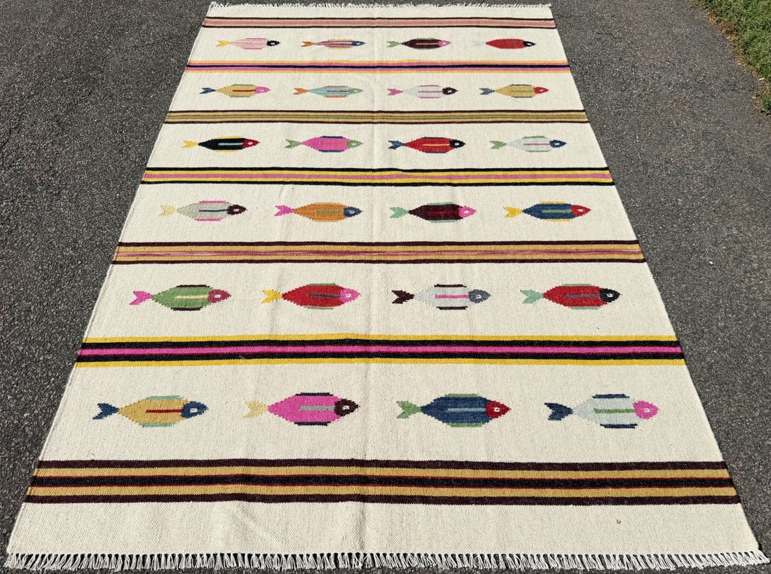 QASHQAI KILIM HAND KNOTTED RUG, NEW, 6.0 x 9.0 (183cm x 274m) - 2