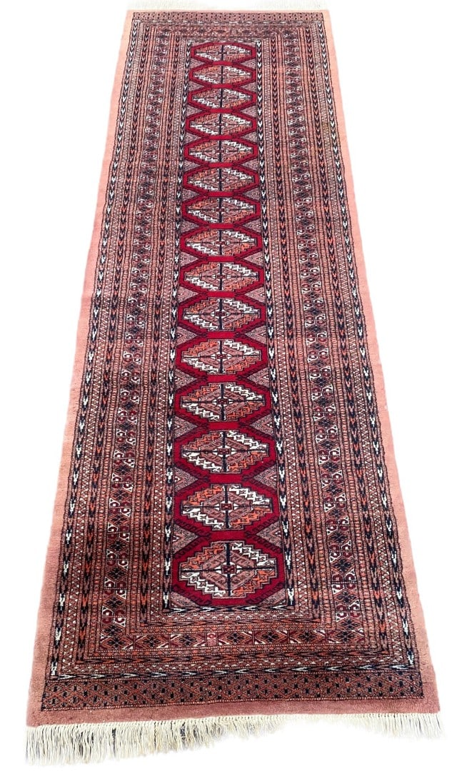 BUKHARA HAND KNOTTED RUNNER, 3.3 x 10.2, (99cm x 310cm) - 2
