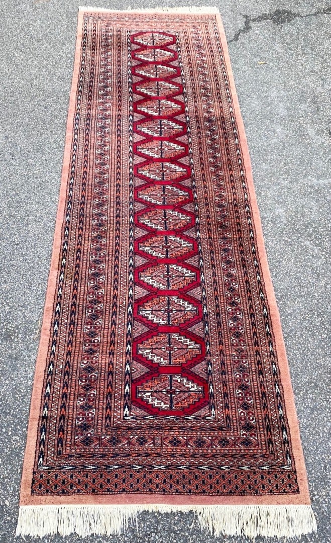 BUKHARA HAND KNOTTED RUNNER, 3.3 x 10.2, (99cm x 310cm) - 3