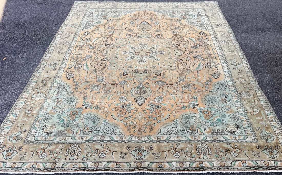 ANTIQUE PERSIAN TABRIZ HAND KNOTTED RUG, 9.7 x 12.4 (292cm x 376cm) - 2