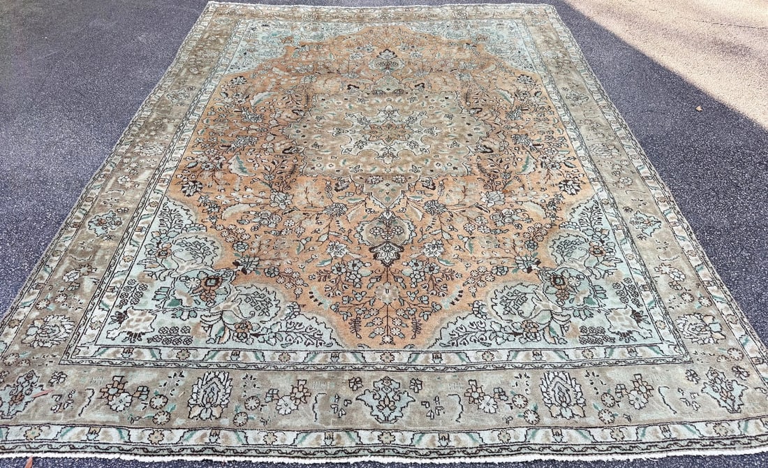ANTIQUE PERSIAN TABRIZ HAND KNOTTED RUG, 9.7 x 12.4 (292cm x 376cm) - 3