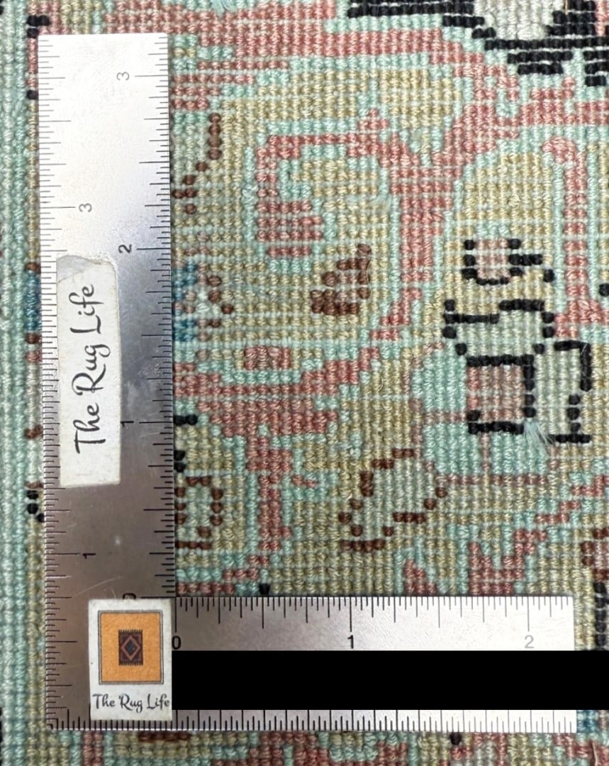 OVERDYED KASHMIR SILK HAND KNOTTED RUG WITH 200+ KPSI, 4.1 x 6.1 (124cm x 185cm) - 5