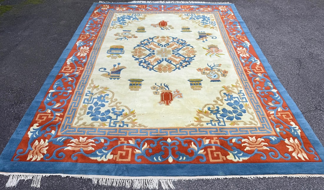 ART DECO HAND KNOTTED RUG, 9.1 x 12.7 (277cm x 384cm) - 2