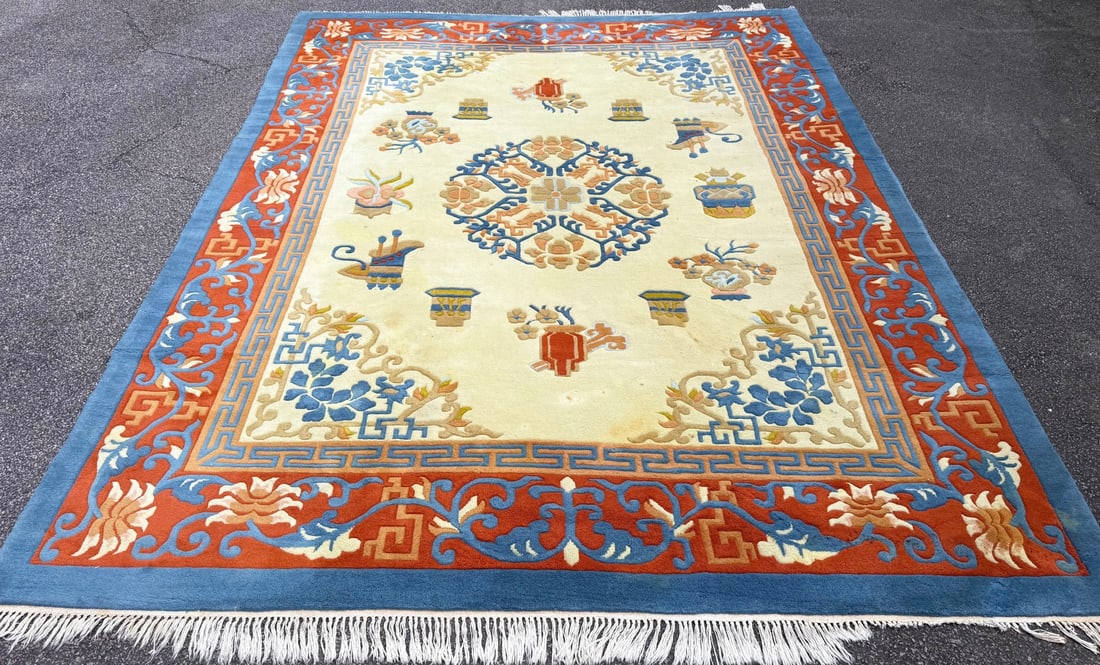 ART DECO HAND KNOTTED RUG, 9.1 x 12.7 (277cm x 384cm) - 3