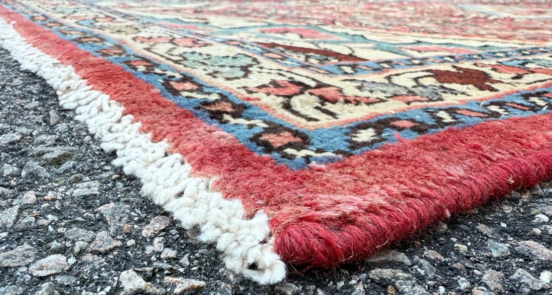 VINTAGE PERSIAN HAMADAN HAND KNOTTED RUNNER, 3.6 x 10.0 (107cm x 305cm) - 4