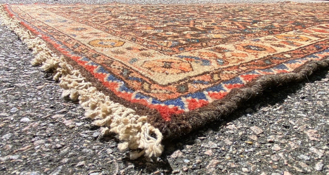 ANTIQUE PERSIAN BIDJAR HAND KNOTTED RUNNER, 3.7 x 10.3 (109cm x 312cm) - 4