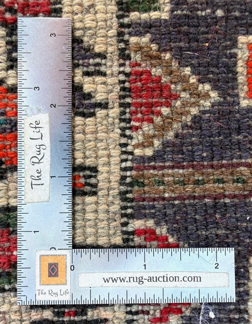 VINTAGE PERSIAN HAMADAN TRIBAL HAND KNOTTED RUG, 2.5 x 4.0 (74cm x 122cm) - 3