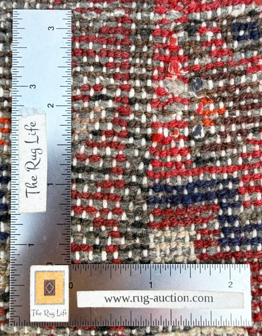VIBRANT PERSIAN HAMADAN TRIBAL RUG, TRIPLE MEDALLION, IVORY BORDER, HAND KNOTTED, 2.2 x 4.2 (66cm x - 4