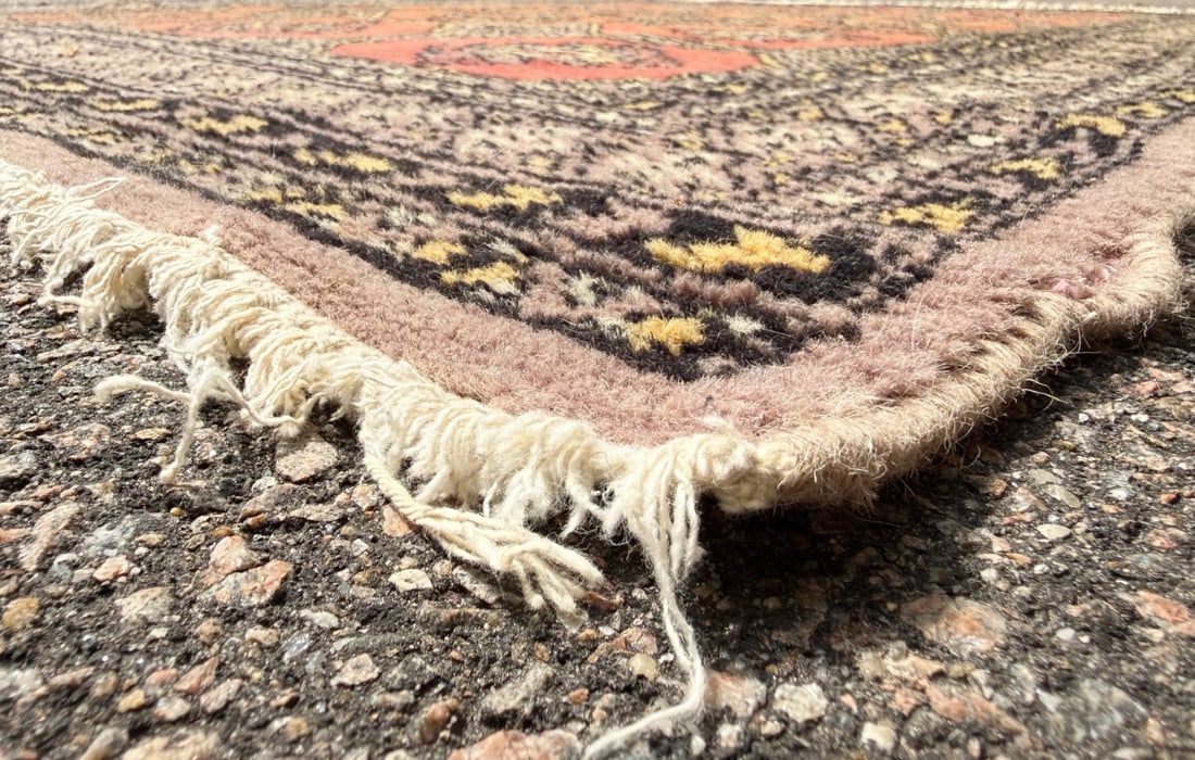 VINTAGE JALDAR HAND KNOTTED WOOL RUG, 4.0 x 6.0 (122cm x 183cm) - 2