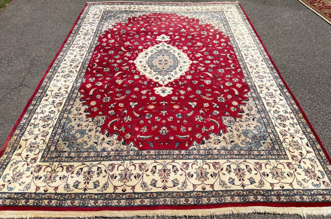 VINTAGE ISFAHAN HAND KNOTTED RUG, 9.0 x 12.5 (274cm x 378cm) - 3