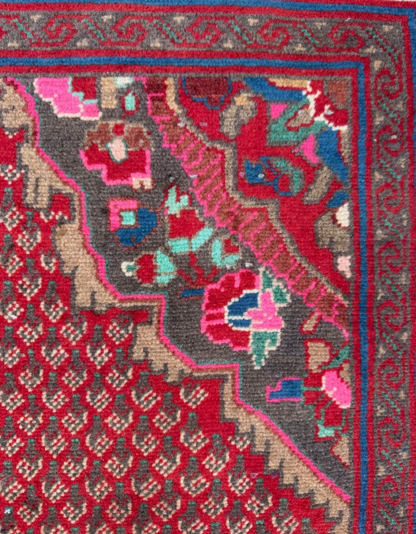 ANTIQUE PERSIAN BIDJAR HAND KNOTTED RUNNER, 3.9 x 12.0 (114cm x 366cm) - 4