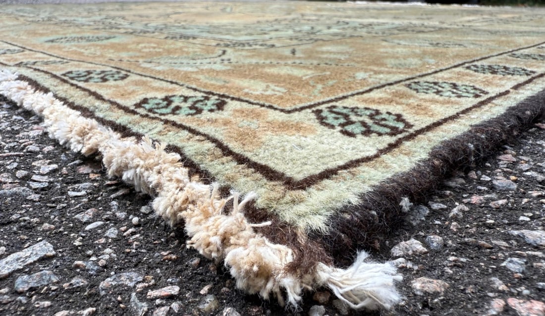 ANTIQUE PERSIAN TABRIZ HAND KNOTTED RUG, 6.7 x 9.5 (201cm x 287cm) - 4