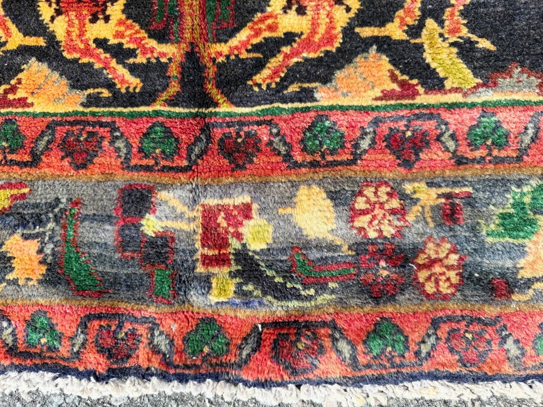 ANTIQUE PERSIAN MEHRABAN PICTORIAL HAND KNOTTED RUNNER, 4.2 x 10.7 (127cm x 323cm) - 5