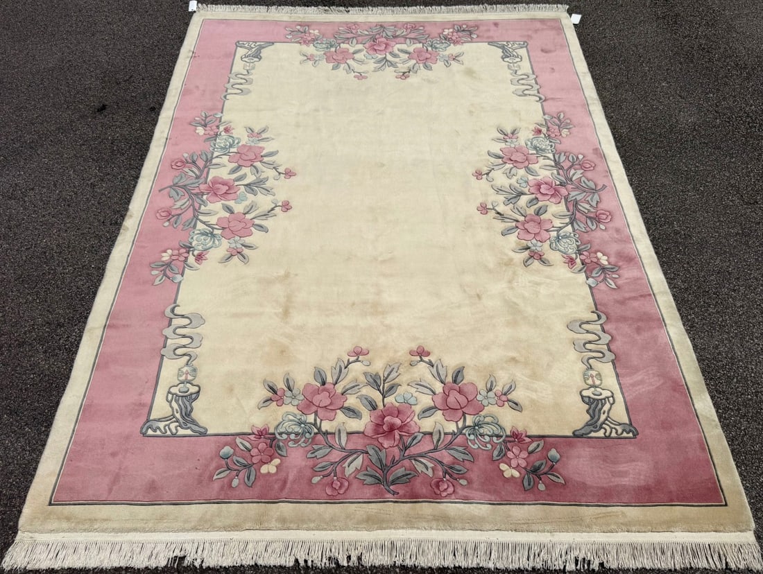 AUBUSSON HAND KNOTTED RUG, 9.0 x 12.0 (274cm x 366cm) - 2