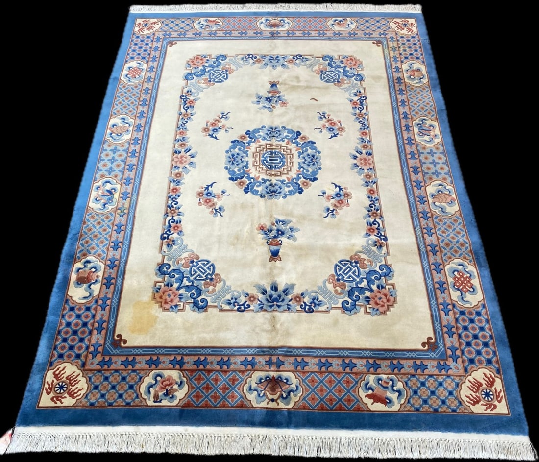 VINTAGE PEKING HAND KNOTTED RUG, 8.11 X 12.2 (272cm X 371cm) - 2