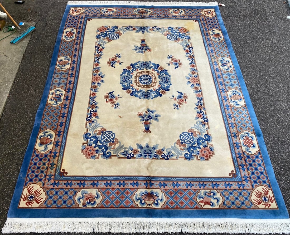 VINTAGE PEKING HAND KNOTTED RUG, 8.11 X 12.2 (272cm X 371cm) - 3
