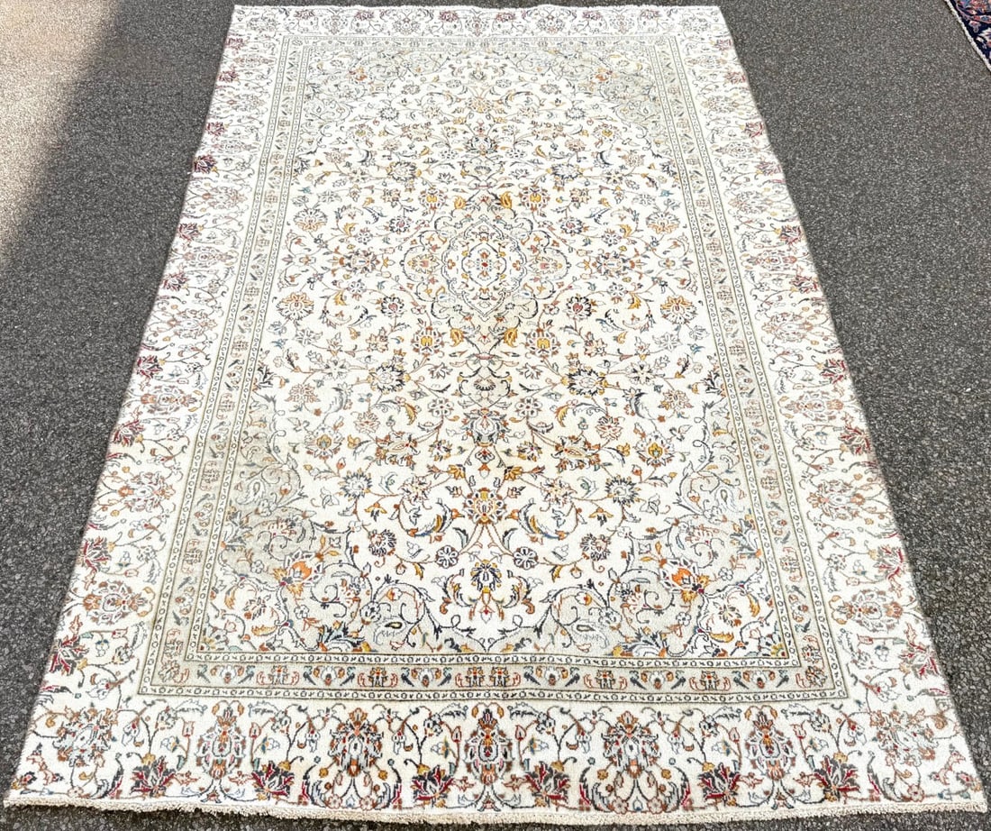 VINTAGE PERSIAN NAIN HAND KNOTTED RUG, 5.6 x 9.2 (137cm x 279cm) - 3