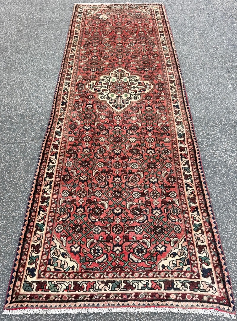 ANTIQUE PERSIAN BIDJAR HAND KNOTTED RUNNER, 3.10 x 11.0 (117cm x 335cm) - 2