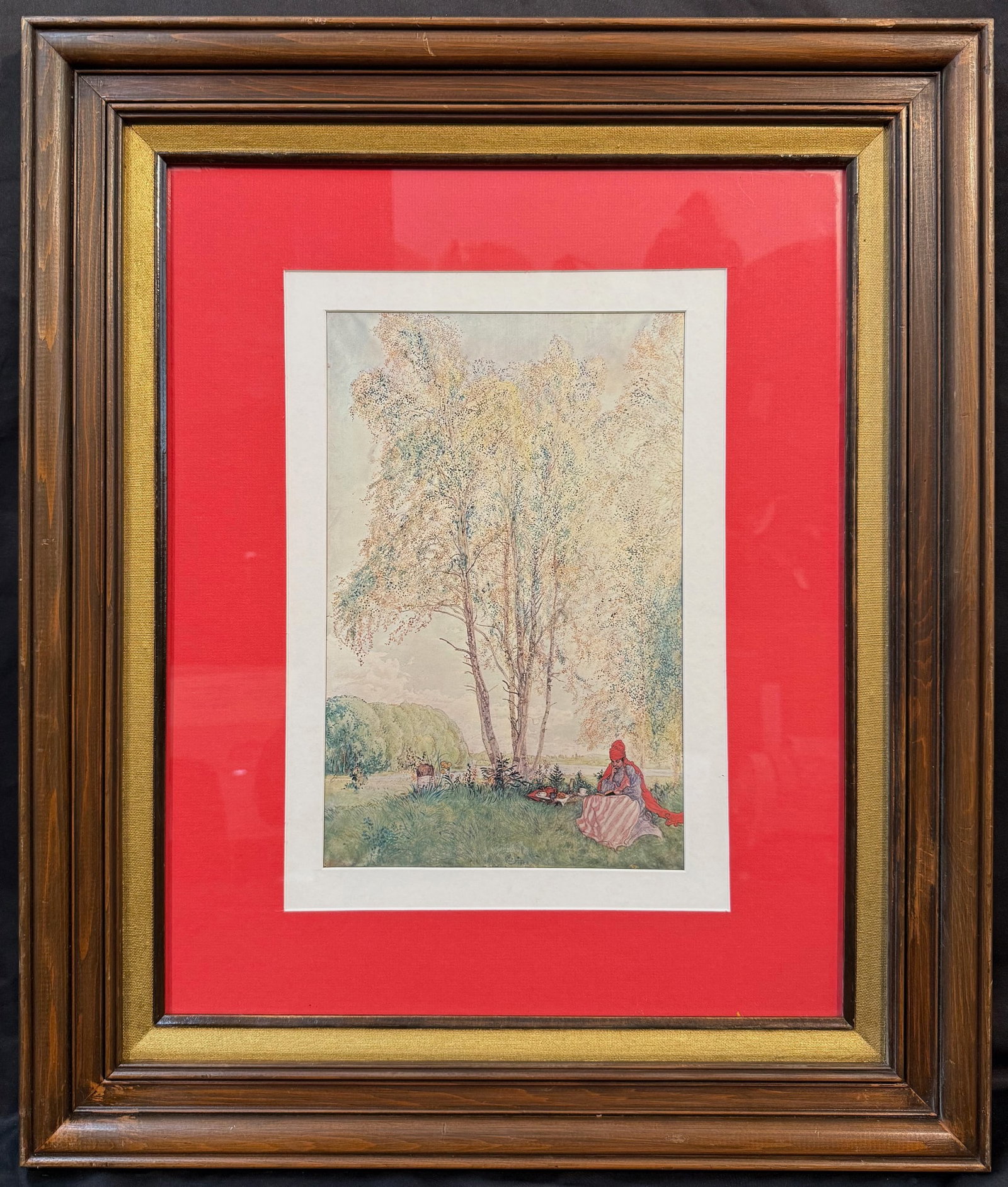 CARL LARSSON (1853-1919) LITHOGRAPH TITLED BENEATH THE BIRCHES, 22IN x 26IN (56cm x 66cm) (1 of 8)