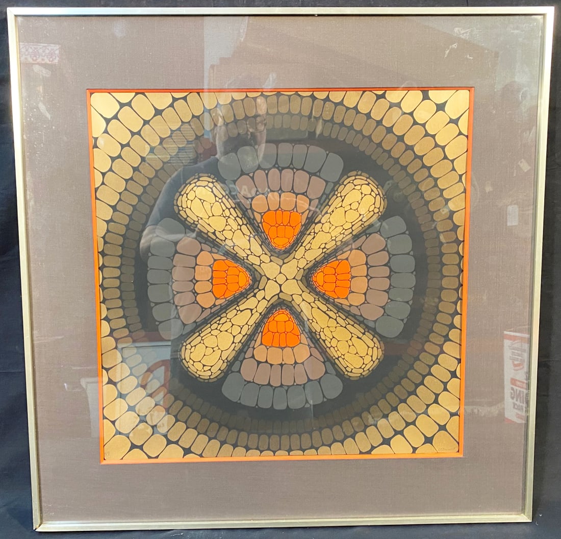 ORIGINAL OTTO STEINERT (1915-1978) LIMITED EDITION LITHOGRAPH, HAND SIGNED - MEASURES 28IN x 28IN: Original limited edition abstract lithograph by German artist Otto Steinert (1915-1978). This is hand signed by the artist in pencil in the lower right. It is a limited edition of 120, it being 97/120