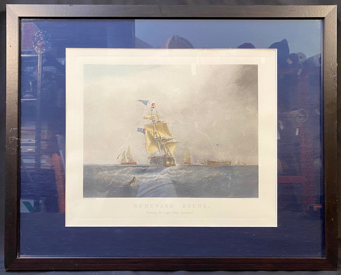 HENRY PAPPRILL HAND COLORED AQUATINT WITH ETCHING, AFTER SAMUEL WALTERS PAINTING TITLED HOMEWARD (1 of 7)