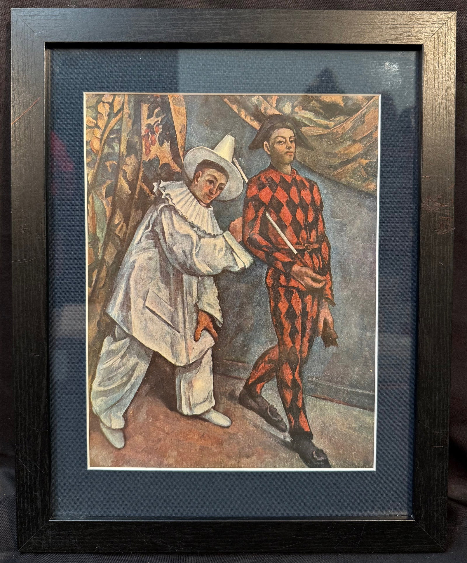 PAUL CEZANNE (1839-1906) LITHOGRAPH TITLED MARDI GRAS, 12.5IN x 15IN (32cm x 38cm): Paul Cezanne (1839-1906) lithograph titled Mardi Gras, after the original which was painted in 1888, and now hangs in the Pushkin Museum in Moscow. This piece was produced in the Soviet Union in the 1