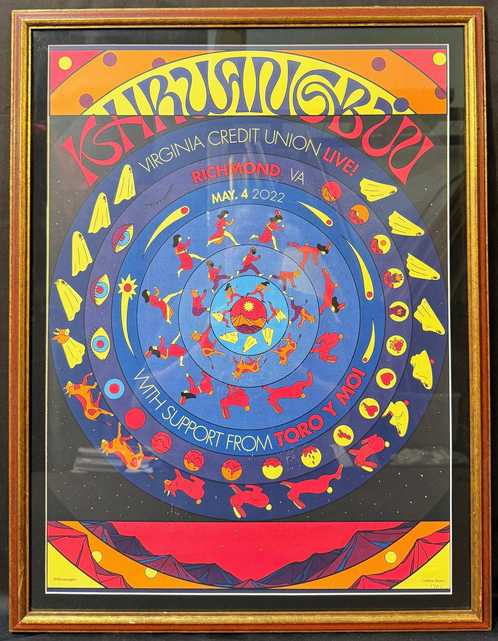 CRISTINA DAURA (1988) LIMITED EDITION LITHOGRAPH TITLED KHRUANGBIN 2022, 21IN x 27IN (53cm x 69cm) (1 of 6)