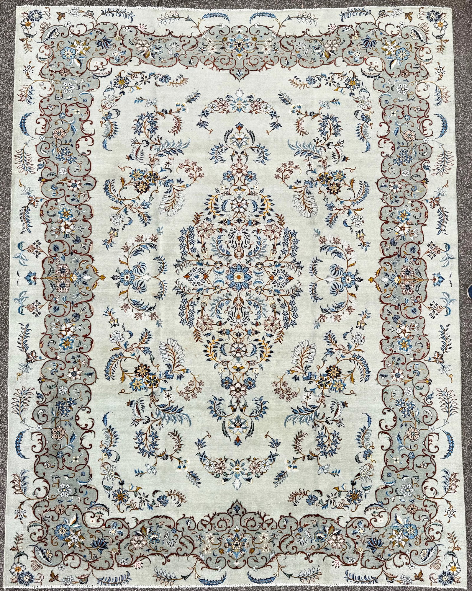 VINTAGE PERSIAN NAIN HAND KNOTTED RUG, 9.0 x 11.7 (274cm x 353cm) (1 of 5)