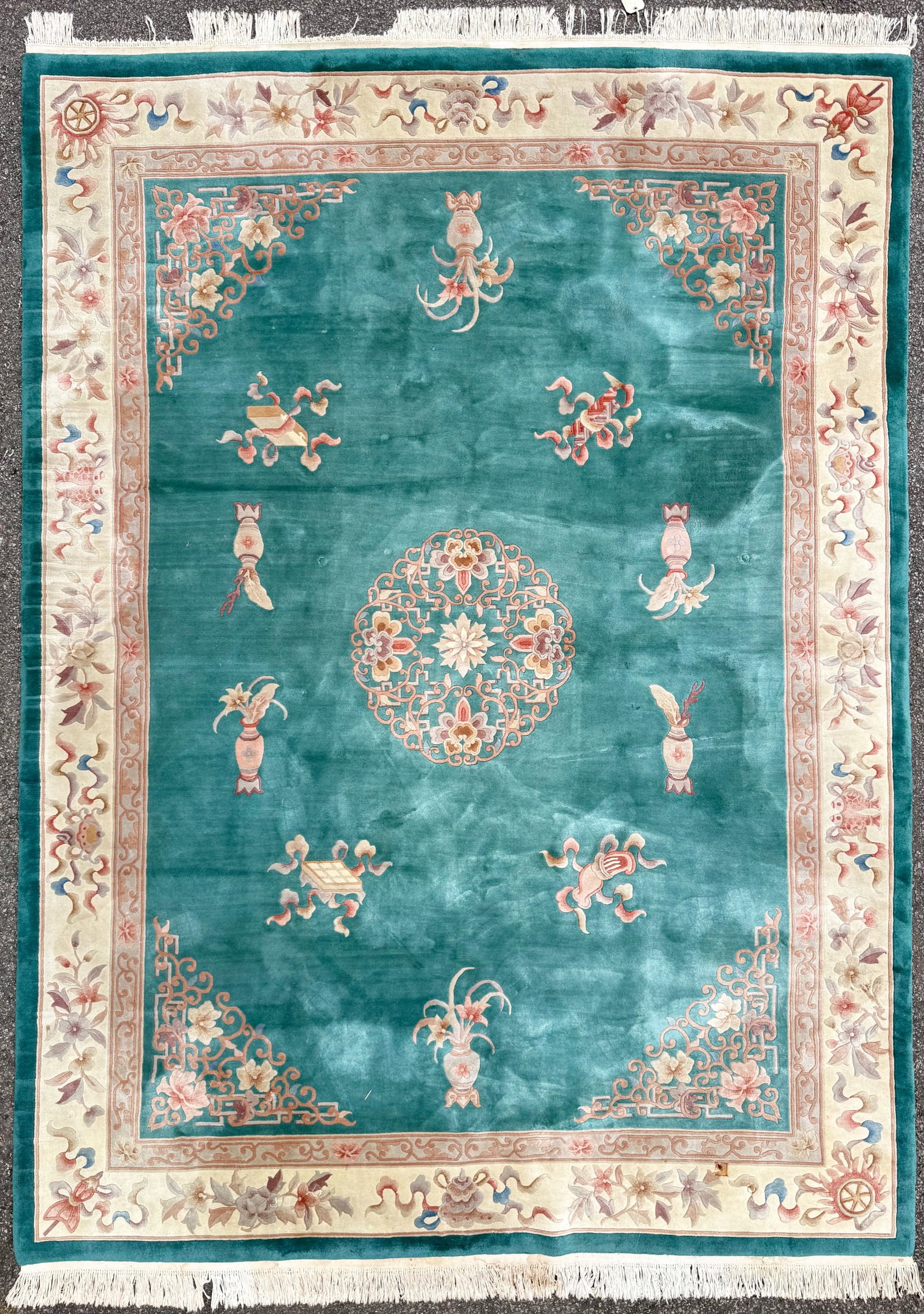 SINO ART DECO HAND KNOTTED RUG, 9.0 x 12.3 (274cm x 373cm) (1 of 6)