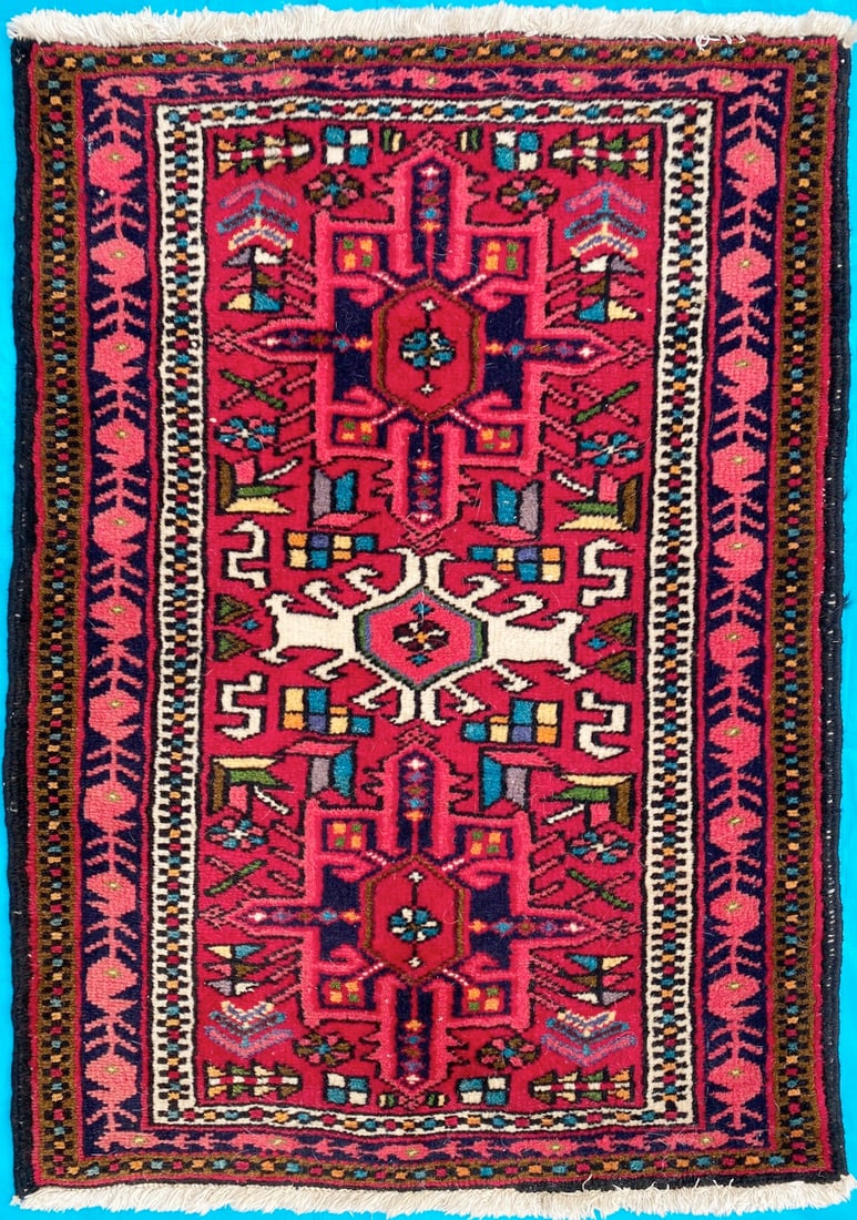 PERSIAN HAMADAN PRAYER RUG, 2.2.x 3.0 (66cm x 91cm) (1 of 3)