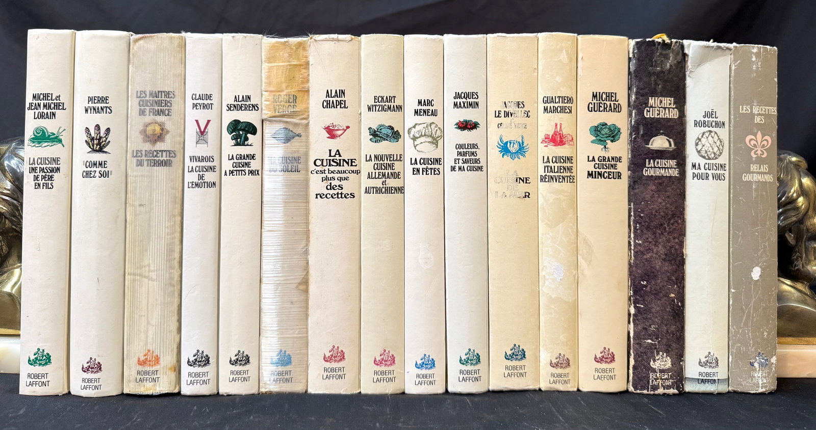 PIERRE CHAMBRIN ESTATE CULINARY LIBRARY, ANNOTATED FRENCH CHEF COOKBOOKS (ROBUCHON, GUÉRARD,: A remarkable and highly uncommon working library of French and European culinary books from the estate of Pierre Chambrin, Executive Chef associated with the White House—offering a rare glimpse into
