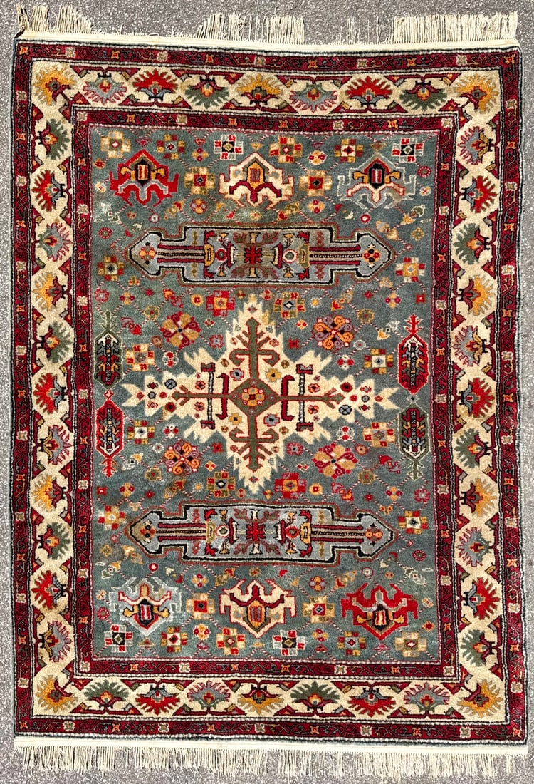 CAUCASIAN KAZAK HAND KNOTTED RUG, 6.4 x 8.5 (193cm x 257cm) (1 of 5)