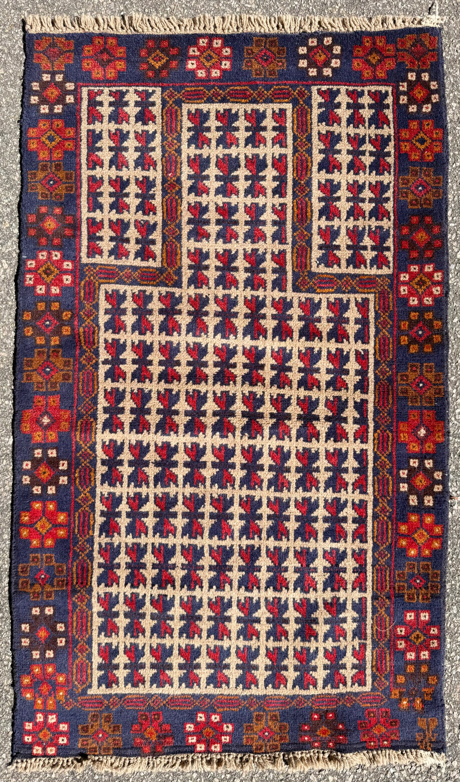 AFGHANI BALOUCH HAND KNOTTED RUG, 2.10 x 4.9 (86cm x 145cm) (1 of 3)