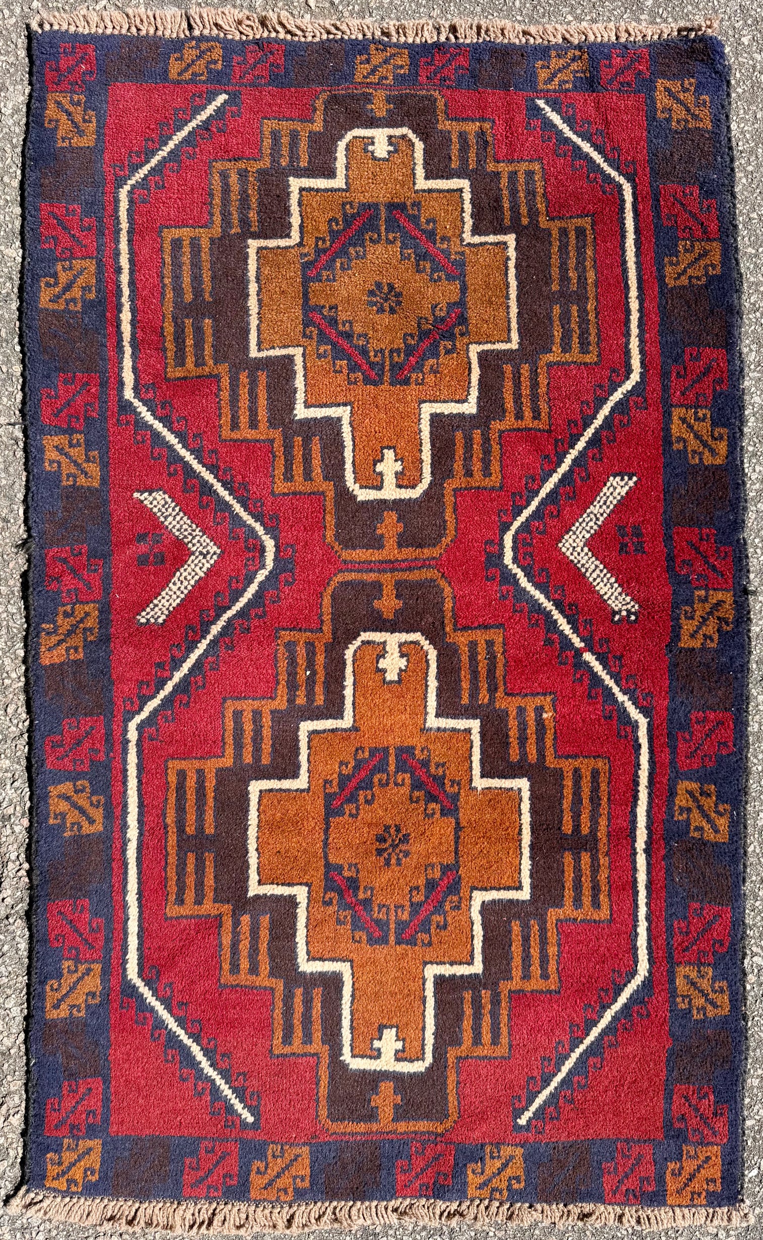 AFGHANI BALOUCH HAND KNOTTED RUG, 3.0 x 4.10 (91cm x 147cm) (1 of 3)
