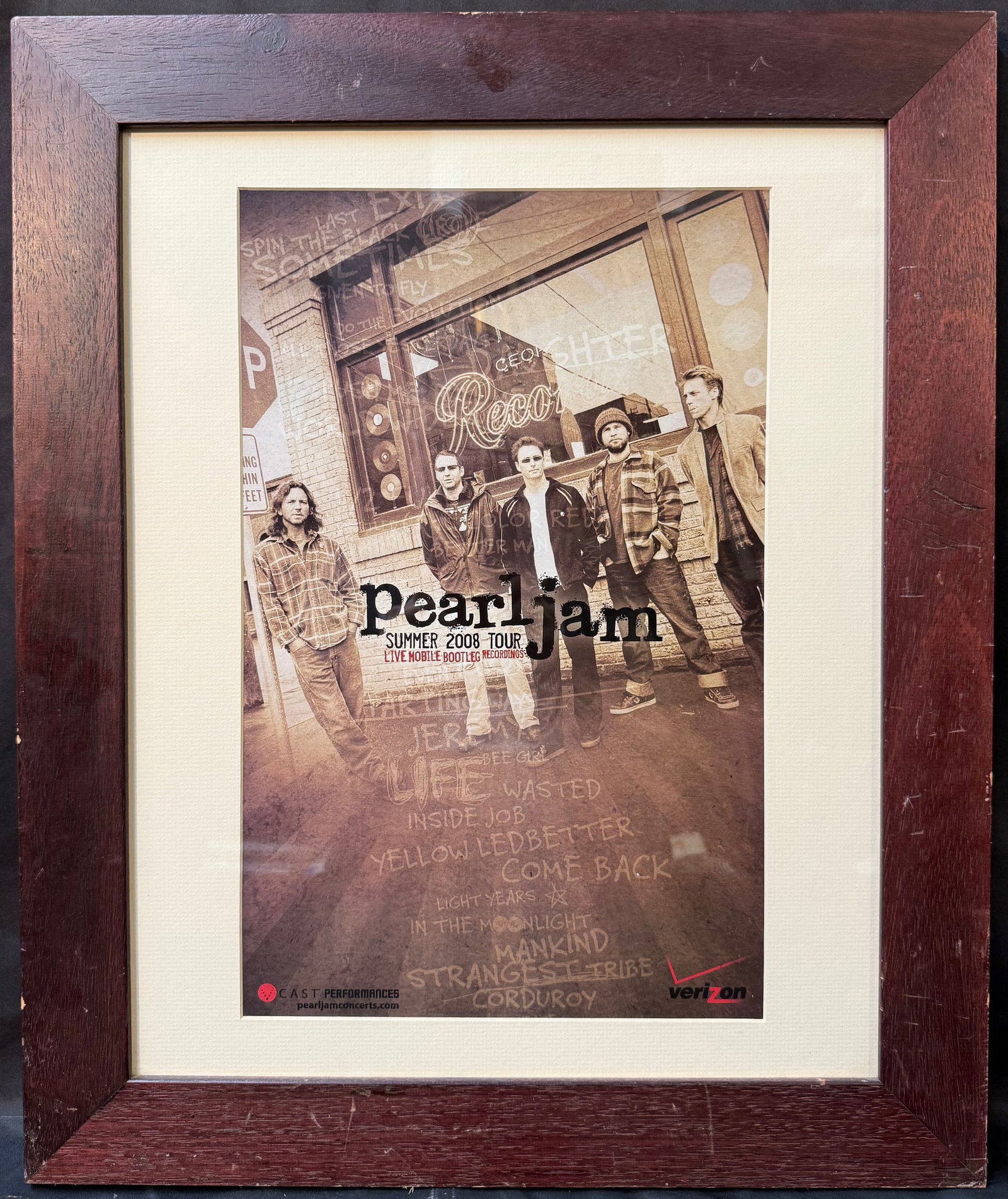 ORIGINAL PEARL JAM 2008 SUMMER TOUR LIVE POSTER, 19.5IN x 23.5IN (50cm x 60cm) (1 of 4)