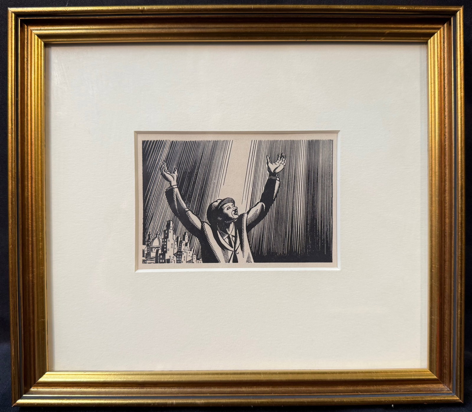 ROCKWELL KENT (1882-1971) LITHOGRAPH TITLED GEORGE B. SMITH, 9IN x 8IN (23cm x 20cm): Rockwell Kent (1882-1971) lithograph titled George B. Smith. This piece is after the original which was a wood engraving that was imprinted in 1929. This piece was printed in 1930 in Connecticut by We