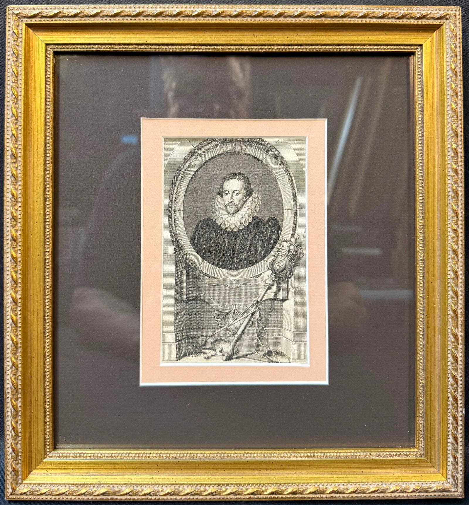 CHIEF JUSTICE SIR EDWARD COKE (1552-1634) PORTRAIT ENGRAVING, CIRCA MID 1800s, 11IN x 12IN (28cm x: A compelling engraved portrait of Sir Edward Coke (1552–1634) who was one of the most influential jurists in the history of English common law and a foundational figure in the development of con