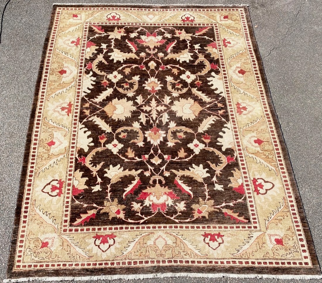 PESHAWAR HAND KNOTTED RUG ? 7.10 x 10.2 (1 of 4)