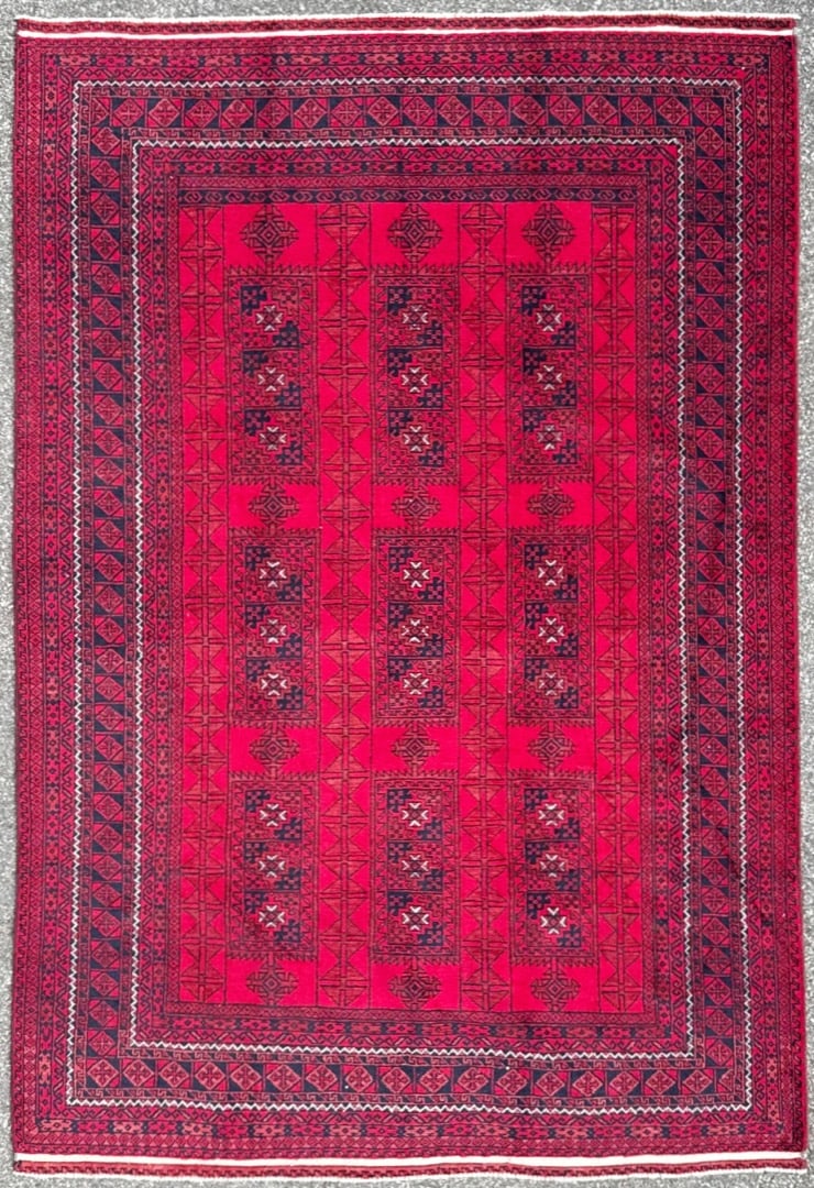 VINTAGE TURKEMAN HAND KNOTTED RUG, 6.4 x 9.3 (193cm x 282cm) (1 of 5)