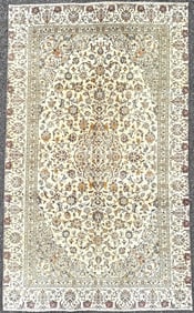 VINTAGE PERSIAN NAIN HAND KNOTTED RUG, 5.6 x 9.2 (137cm x 279cm)