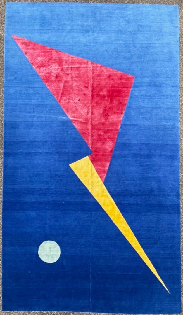 TIBETAN FLASH GORDON HAND KNOTTED RUG, 8.0 x 14.0 (244cm x 427cm): Tibetan wool rug wasÊhand knotted of 100 percent wool in Nepal on a cotton foundation. This rug has full, thick wool piles and is in like new condition, very plush and soft. This rug is a custom 